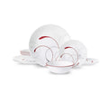 12 piece Vitrelle Glass Splendor Round Dinnerware Set Service for 4