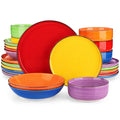 Dinnerware Sets Colorful Stoneware Plates and Bowls Tableware Set