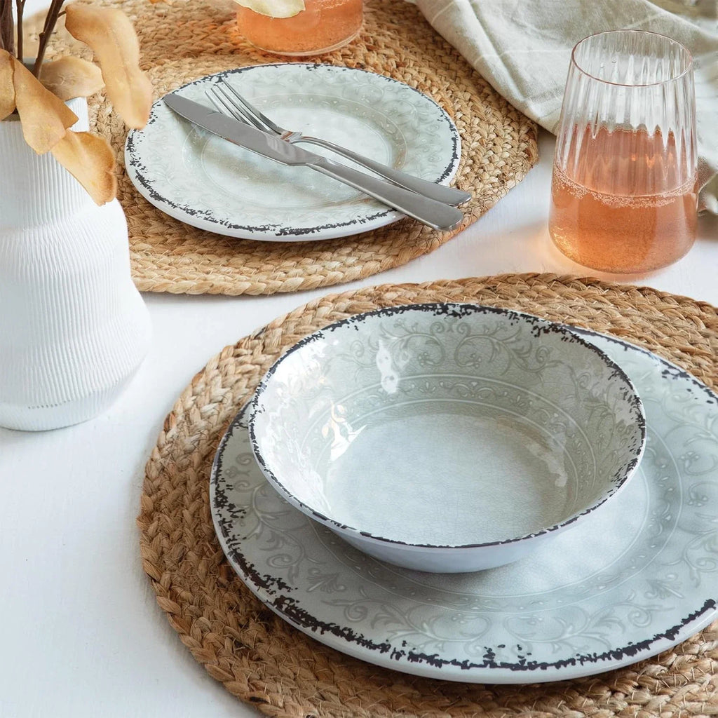 Dinnerware Sets, Service for 4. Unbreakable Dishes. Scratch Resistant M